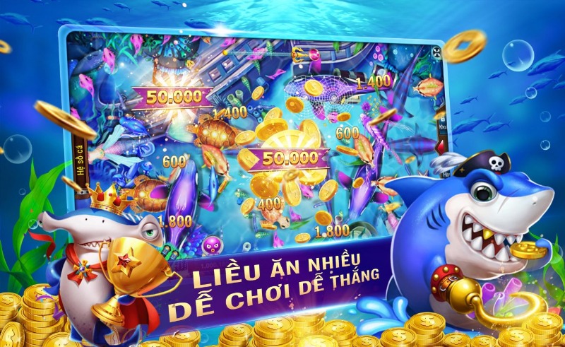 Loại vũ khí khi sử dụng trong trò chơi bắn cá đa dạng